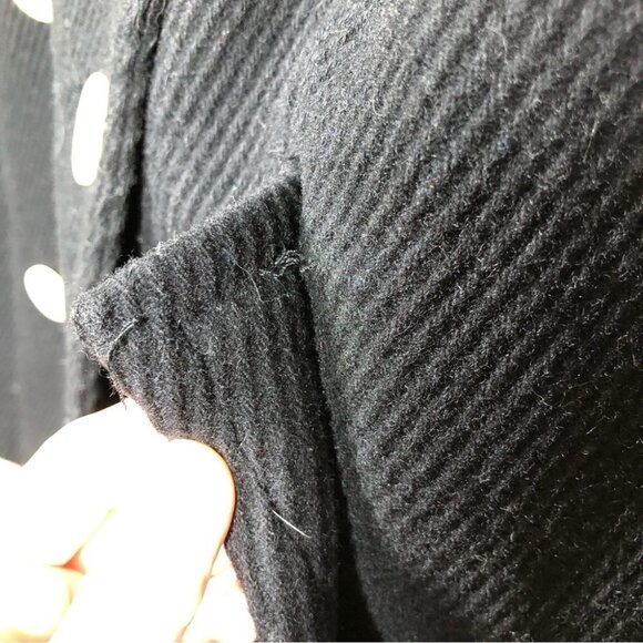 Gap Black Wool Classic Pea Coat Size Medium Tall - Picture 3 of 7